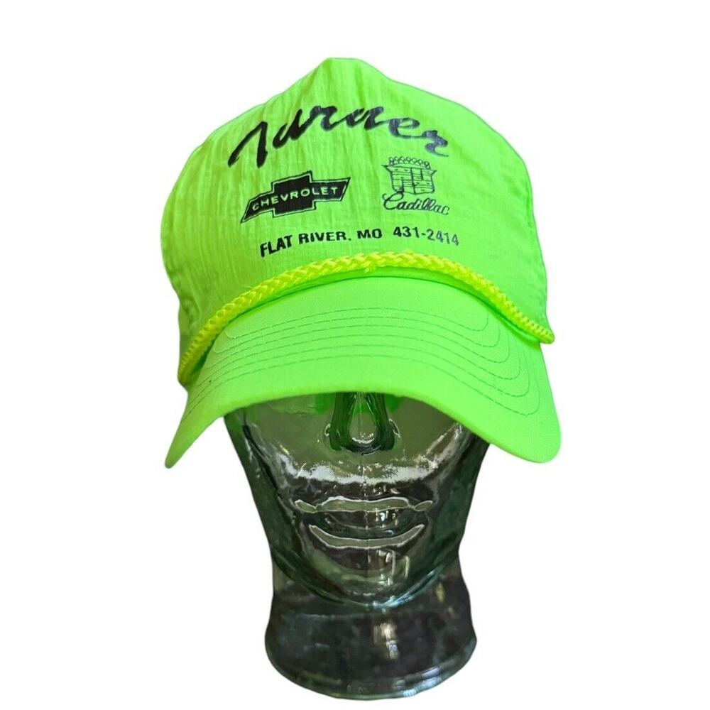 Turner Chevrolet Cadillac Hat VTG Snap Back Flat River Missouri Auto Dealership